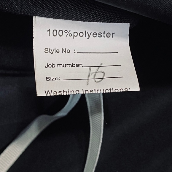 Miss Veil Black V-Neck Satin Black Tie Gala Gown Removable Bow w/ Pockets Sz 10 - Picture 13 of 13